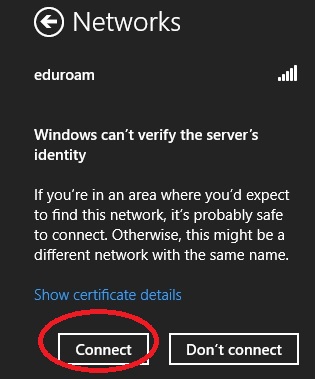 Windows 8 certificate